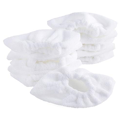 LTWHOME Washable Replacement Cotton Terry Cloth Cover Pads Fit for Karcher Steam Cleaner Hand Tool (Pack of 12)