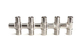 LTWFITTING Nickel Plating 3/4 Inch x 3/4 Inch x 3/4 Inch PEX Tee, Brass Crimp PEX Fitting, Special Requirement(Pack of 5)