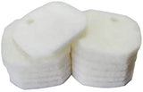 LTWHOME Poly Filter Wool Pads Fit for AquaOne Aqua One AQUIS 1200/1250 and 1000/1050(Raw White, Pack of 12)