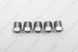 LTWFITTING Bar Production Stainless Steel 316 Pipe Hex Bushing Reducer Fittings 1/4 Inch Male x 1/8 Inch Female NPT Fuel Water Boat (Pack of 5)