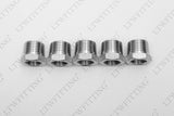 LTWFITTING Bar Production Stainless Steel 316 Pipe Hex Bushing Reducer Fittings 1/2 Inch Male x 3/8 Inch Female NPT Fuel Water Boat (Pack of 5)