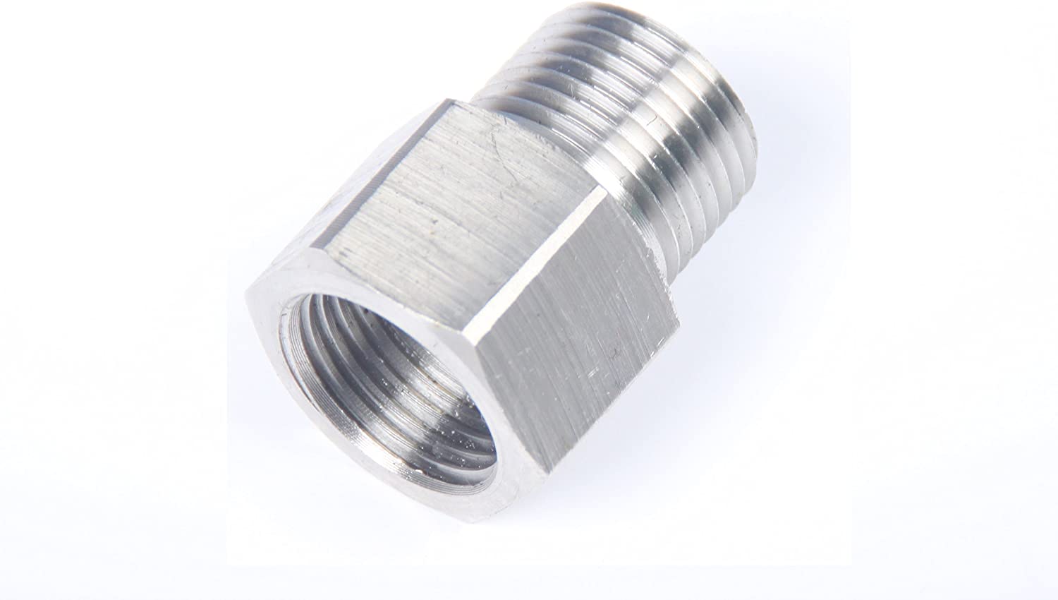 LTWFITTING Bar Production Stainless Steel 316 Pipe Fitting 3/8 Inch Female x 3/8 Inch Male NPT Adapter Air Fuel Water (Pack of 25)