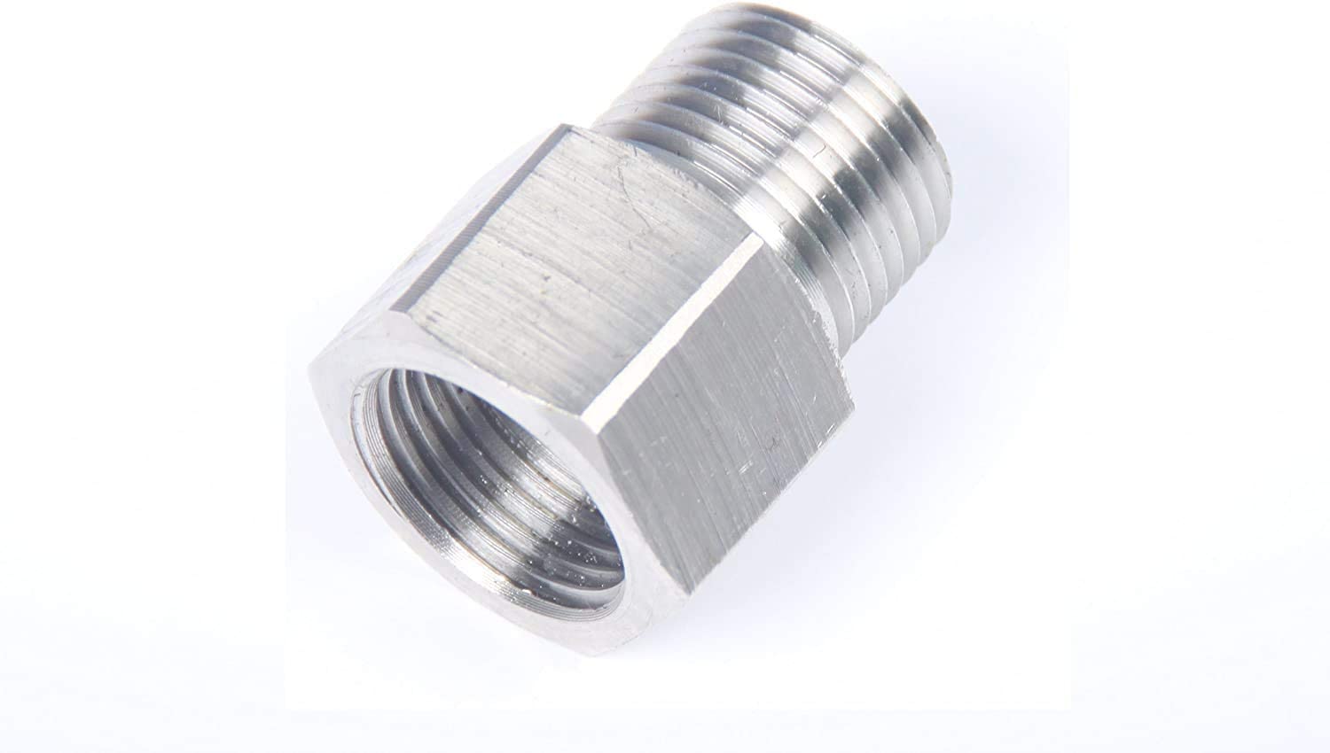 LTWFITTING Bar Production Stainless Steel 316 Pipe Fitting 1/2 Inch Female x 1/2 Inch Male NPT Adapter Air Fuel Water (Pack of 25)