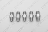 LTWFITTING Class 3000 Stainless Steel 316 Pipe Hex Nipple Fitting 1/8 Inch Male NPT Air Fuel Water (Pack of 5)