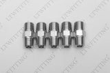 LTWFITTING Class 3000 Stainless Steel 316 Pipe Hex Nipple Fitting 1/4 Inch Male NPT Air Fuel Water (Pack of 5)