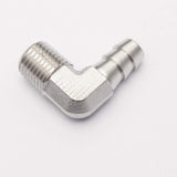 LTWFITTING 90 Degree Elbow Stainless Steel 316 Barb Fitting 3/8 Inch ID Hose x 1/4 Inch Male NPT Air Gas (Pack of 5)