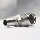 LTWFITTING 90 Degree Elbow Stainless Steel 316 Barb Fitting 3/8 Inch ID Hose x 3/8 Inch Male NPT Air Gas (Pack of 5)