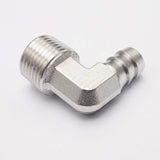 LTWFITTING 90 Degree Elbow Stainless Steel 316 Barb Fitting 1/2 Inch ID Hose x 1/2 Inch Male NPT Air Gas (Pack of 5)