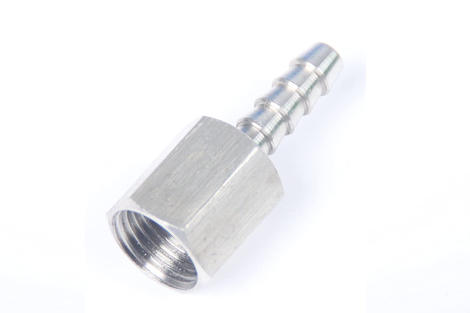 LTWFITTING Bar Production Stainless Steel 316 Barb Fitting Coupler 1/8 Inch Hose ID x 1/8 Inch Female NPT Air Fuel Water (Pack of 5)