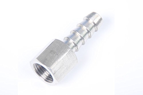LTWFITTING Bar Production Stainless Steel 316 Barb Fitting Coupler 1/4 Inch Hose ID x 1/8 Inch Female NPT Air Fuel Water (Pack of 5)