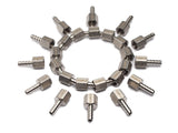 LTWFITTING Bar Production Stainless Steel 316 Barb Fitting Coupler 1/4 Inch Hose ID x 1/4 Inch Female NPT Air Fuel Water (Pack of 25)