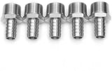 LTWFITTING Bar Production Stainless Steel 316 Barb Fitting Coupler/Connector 5/8 Inch Hose ID x 3/4 Inch Male NPT Air Fuel Water (Pack of 5)