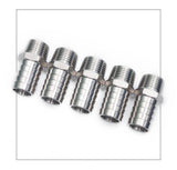 LTWFITTING Bar Production Stainless Steel 316 Barb Fitting Coupler / Connector 3/4 Inch Hose ID x 1/2 Inch Male NPT Air Fuel Water (Pack of 5)