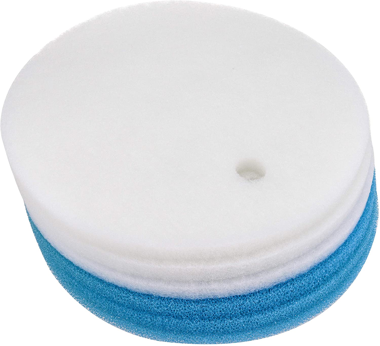 LTWHOME Compatible White Filter Floss and Blue Filter Pad Replacement for Tetra Pond Clear Choice Biofilter (Pack of 6)