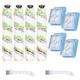 LTWHOME Replacement 1866 Vacuum Filter and Pet Brush Roll for Bissell CrossWave Pet Pro 2306A & CrossWave 1785 Series, Compare to Part 1613568, 161-3568, 1608684 (Pack of 8)