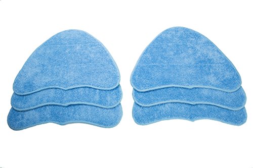 LTWHOME Microfibre Cleaning Pads Fit for Vax S2 Series and Hoover WH20200 Steam Mop,Compare to Hoover Part No. WH01000 (Pack of 6)