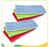 LTWHOME 24 Inch Multi-Color Combination Microfiber Commercial Mop Refill Pads Fit for Wet or Dry Floor Cleaning (Pack of 6)