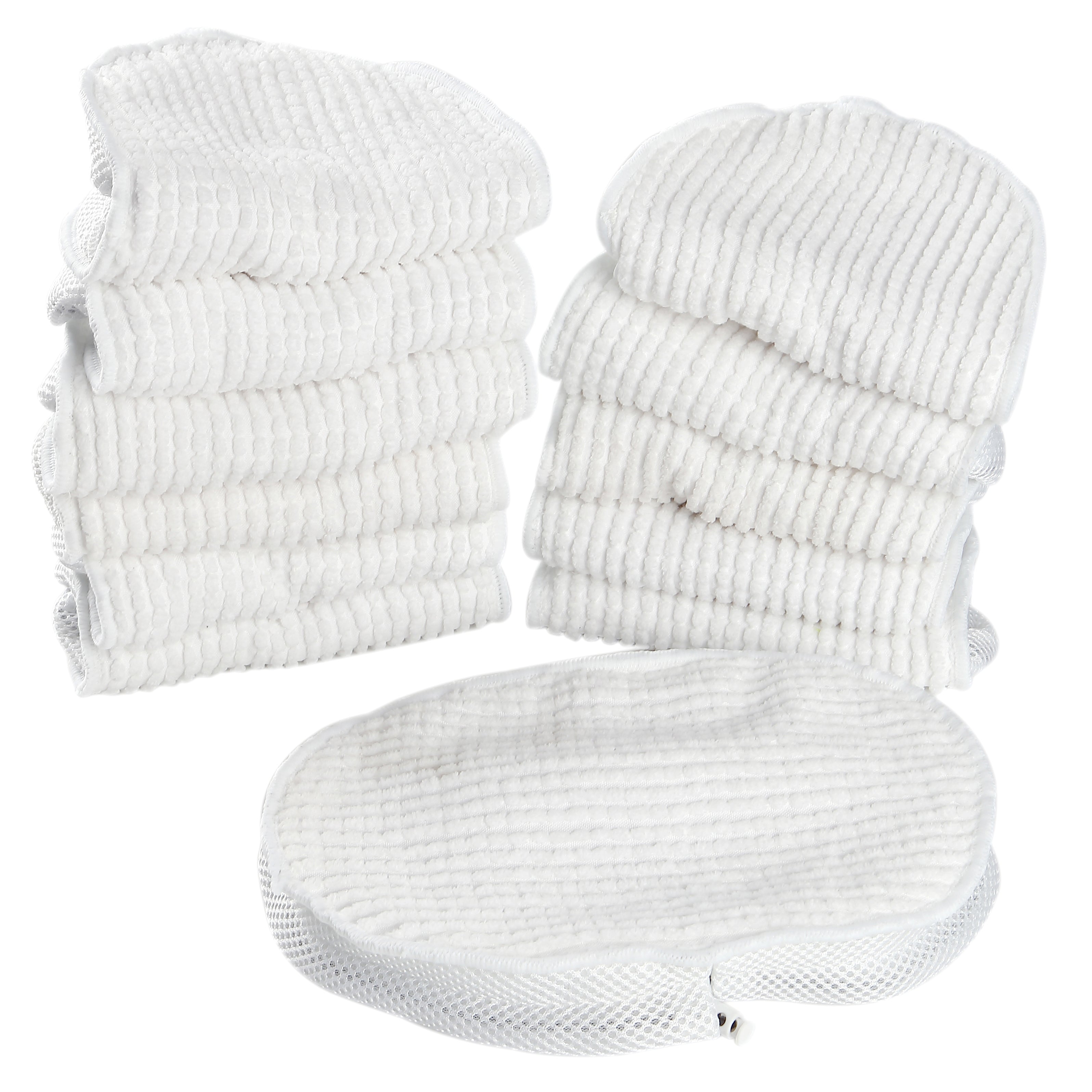 LTWHOME Replacement Coral Mop Pads Fit for Bissell Steam Mop 1867 Compare to Part # 203-2158, 2032158, 3255, 32525(Pack of 12)