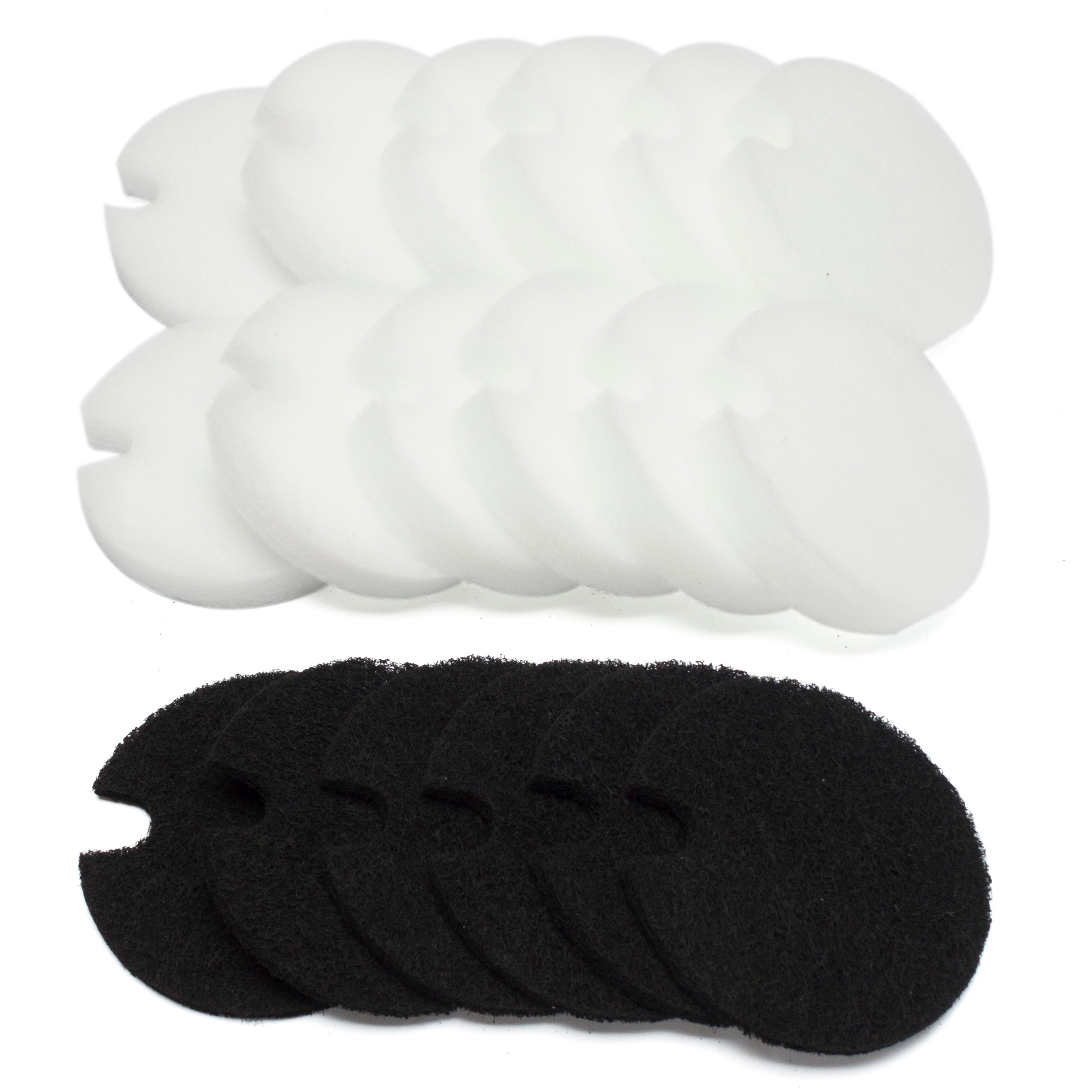 LTWHOME Carbon Filter Pads and Fine Filter Pads Compatible with Eheim Aqua Compact 40/60 (Pack of 18)