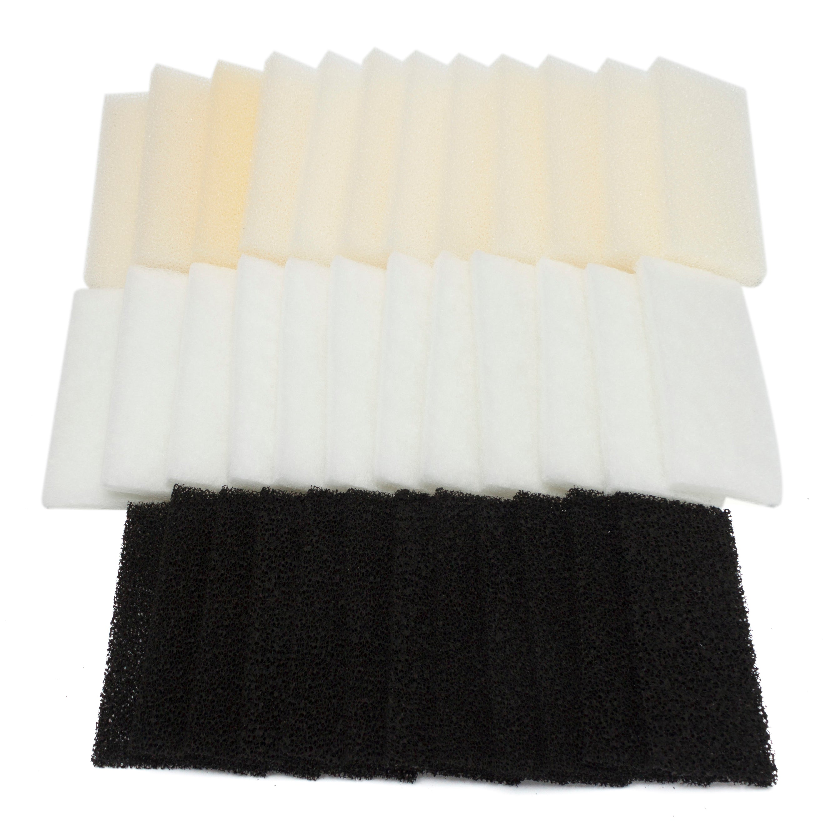 LTWHOME Value Pack of Foam Filters, Carbon Filters and Polyester Filters Set Fit for Fluval U2 Filter(Pack of 36)