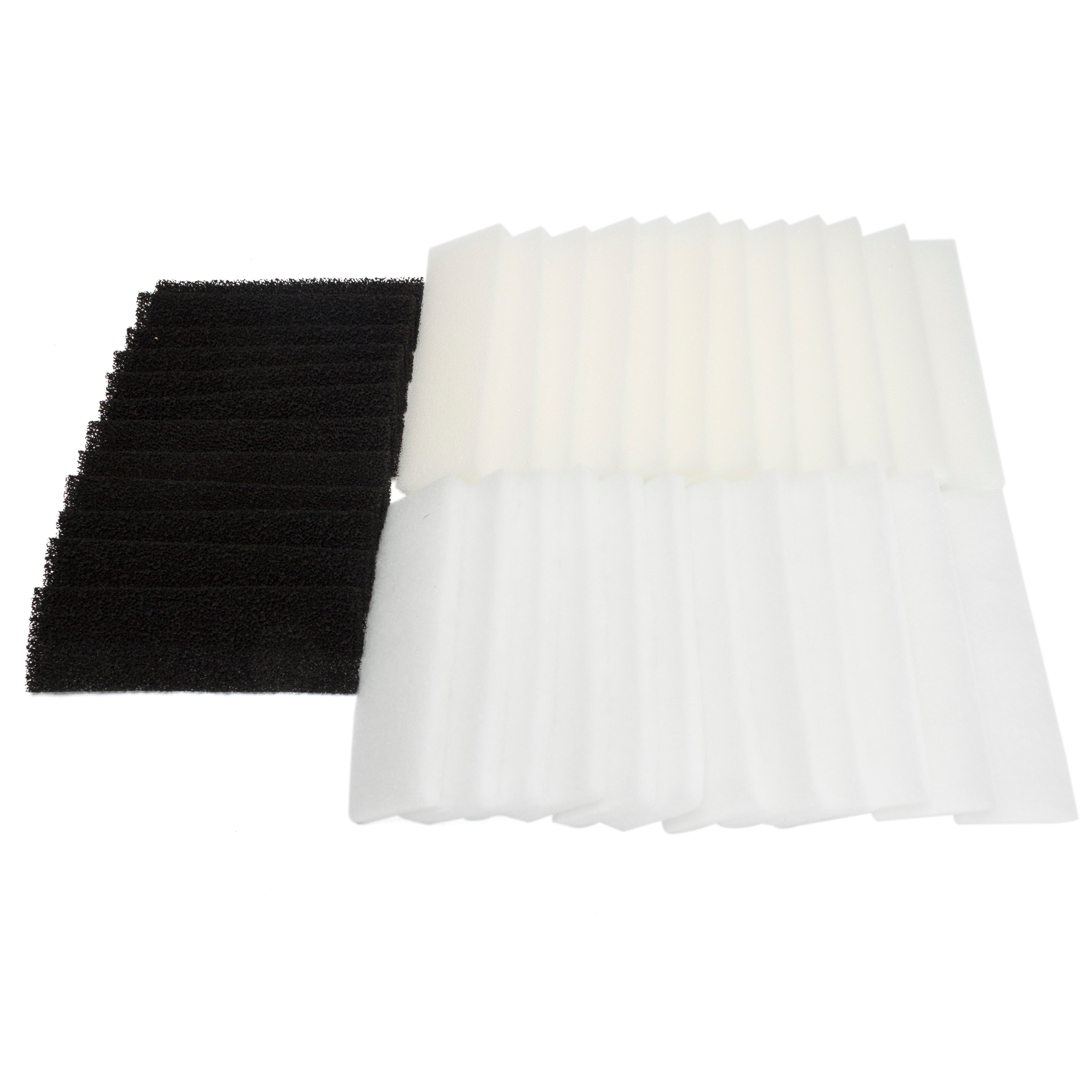 LTWHOME Value Pack of Foam Filters, Carbon Filters and Polyester Filters Set Fit for Fluval U3 Filter(Pack of 36)