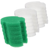 LTWHOME Compatible Green Coarse Foam and White Filter Floss Replacement for MEGA Power 6090 Aquarium Filter (Pack of 18)