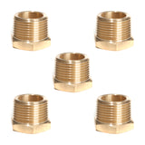 LTWFITTING Lead Free Brass Hex Pipe Bushing Reducer Fittings 1 Inch Male x 3/4 Inch Female NPT (Pack of 5)