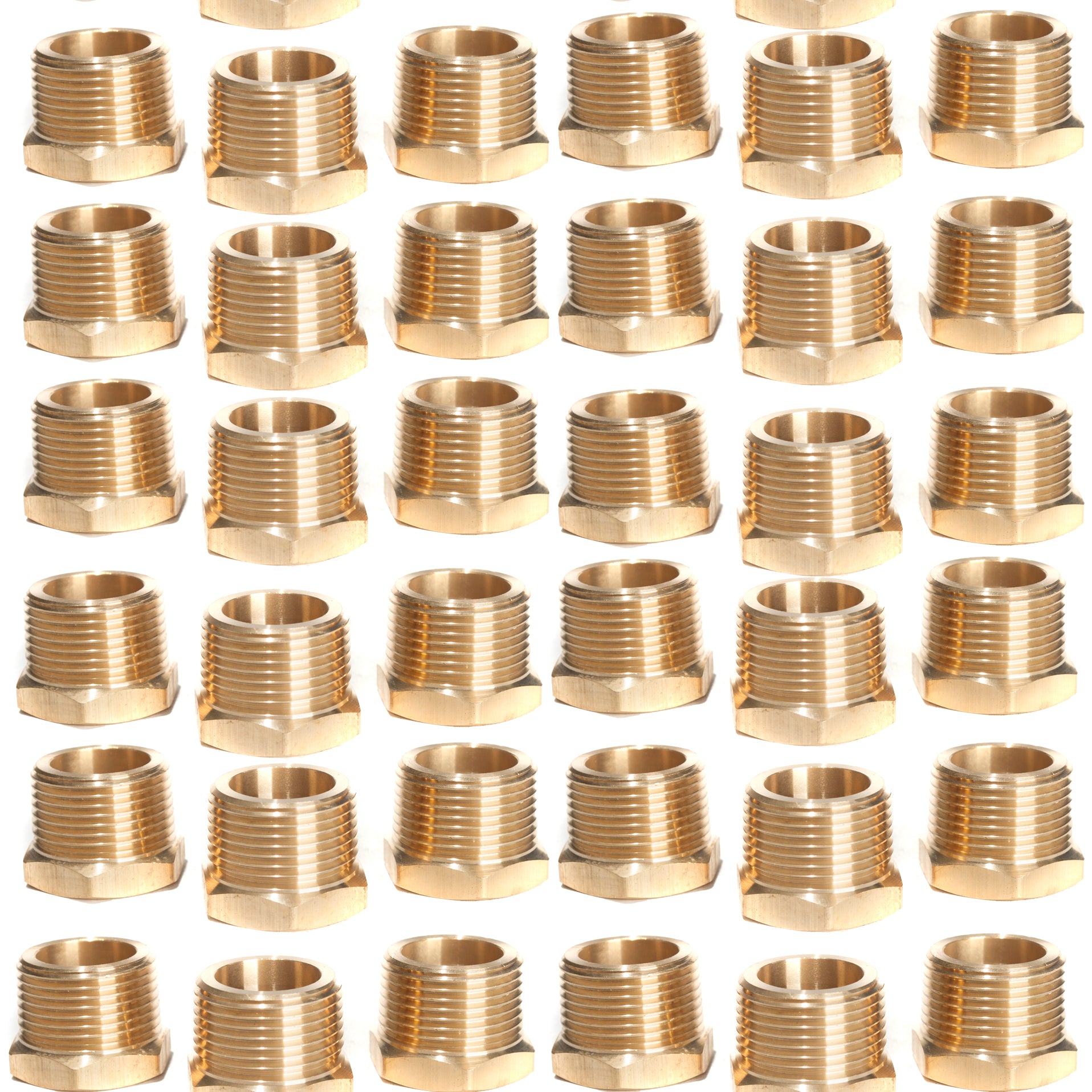 LTWFITTING Brass Pipe Hex Bushing Reducer Fittings 1 Inch Male x 3/4 Inch Female NPT Fuel(Pack of 70)