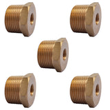 LTWFITTING Lead Free Brass Hex Pipe Bushing Reducer Fittings 1 Inch Male x 1/4 Inch Female NPT (Pack of 5)