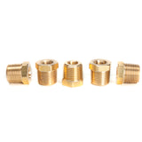 LTWFITTING Brass Pipe Hex Bushing Reducer Fittings 3/8 Inch Male x 1/8 Inch Female NPT Fuel(Pack of 5)