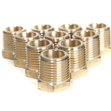 LTWFITTING Brass Pipe Hex Bushing Reducer Fittings 3/8 Inch Male x 1/4 Inch Female NPT(Pack of 10)