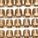 LTWFITTING Brass Pipe Hex Bushing Reducer Fittings 3/8 Inch Male x 1/4 Inch Female NPT(Pack of 30)