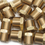 LTWFITTING Brass Pipe Hex Bushing Reducer Fittings 1/2 Inch Male x 1/4 Inch Female NPT(Pack of 150)