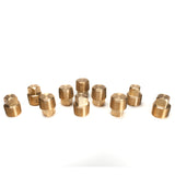 LTWFITTING Brass Pipe Square Solid Head Plug Fittings 3/8 Inch Male NPT(Pack of 10)