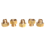 LTWFITTING Brass Pipe 3/4 Inch Female x 1/2 Inch Male NPT Adapter Fuel Gas Air(Pack of 5)