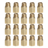 LTWFITTING Brass Pipe Fitting 1/4 Inch NPT Female x 1/4 Inch NPT Male Adapter Fuel Gas Air(Pack of 5)