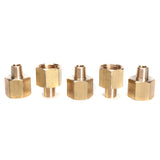 LTWFITTING Brass Pipe 3/8 Inch Female x 1/8 Inch Male NPT Adapter Fuel Gas Air(Pack of 5)