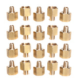 LTWFITTING Brass Pipe 3/8 Inch Female x 1/8 Inch Male NPT Adapter Fuel Gas Air(Pack of 20)