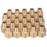 LTWFITTING Brass Pipe 3/8 Inch Female x 1/4 Inch Male NPT Adapter Fuel Gas Air(Pack of 25)