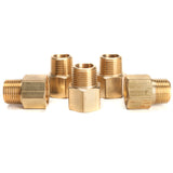LTWFITTING Brass Pipe 3/8 Inch Female x 3/8 Inch Male NPT Adapter Fuel Gas Air(Pack of 5)