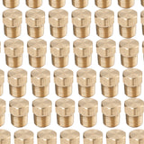 LTWFITTING Brass Pipe Solid Hex Head Plug Fittings 1/8-Inch Male NPT Air Fuel Water Boat(Pack of 50)