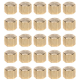 LTWFITTING Lead Free Brass Pipe Cap Fittings 3/8 Inch Female NPT Air Fuel Water (Pack of 25)
