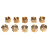LTWFITTING Brass Pipe Cap Fittings 1/2-Inch NPT Air Fuel Water Boat(Pack of 10)