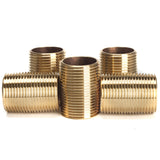 LTWFITTING Brass Pipe Close Nipple Fitting 3/4 Inch Male NPT(Pack of 5)