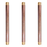 LTWFITTING Red Brass Pipe Fitting, Nipple, 3/4 Inch NPT Male X 12 Inch Length (Pack of 3)