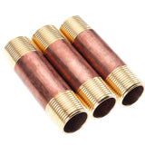 LTWFITTING Red Brass Pipe Fitting, Nipple, 3/4 Inch NPT Male X 3-1/2 Inch Length (Pack of 3)