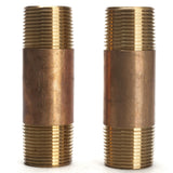 LTWFITTING Brass Pipe 4 Inch Long Nipples Fitting 1 Inch Male NPT Air Water(Pack of 2)