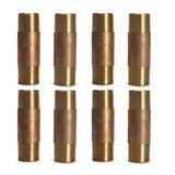 LTWFITTING Brass Pipe 4 Inch Long Nipples Fitting 1 Inch Male NPT Air Water(Pack of 8)