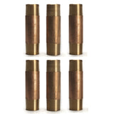 LTWFITTING Brass Pipe 4-1/2 Inch Long Nipples Fitting 1 Inch Male NPT Air Water(Pack of 6)