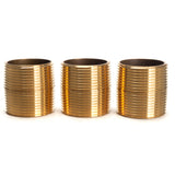 LTWFITTING Brass Pipe Close Nipple Fitting 1-1/4 Inch Male NPT(Pack of 3)